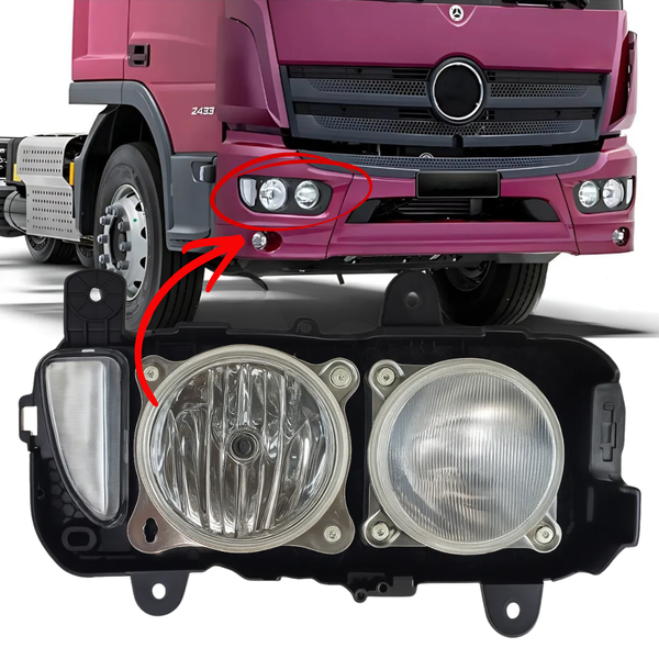 Farol Principal Ld Mercedes-Benz Atego 2024 A 2026 Com Drl